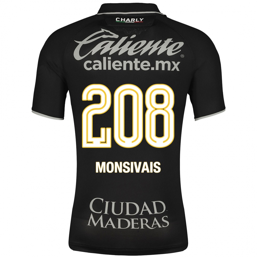 Niño Camiseta Daniel Monsivaís #208 Negro 2ª Equipación 2023/24 La Camisa