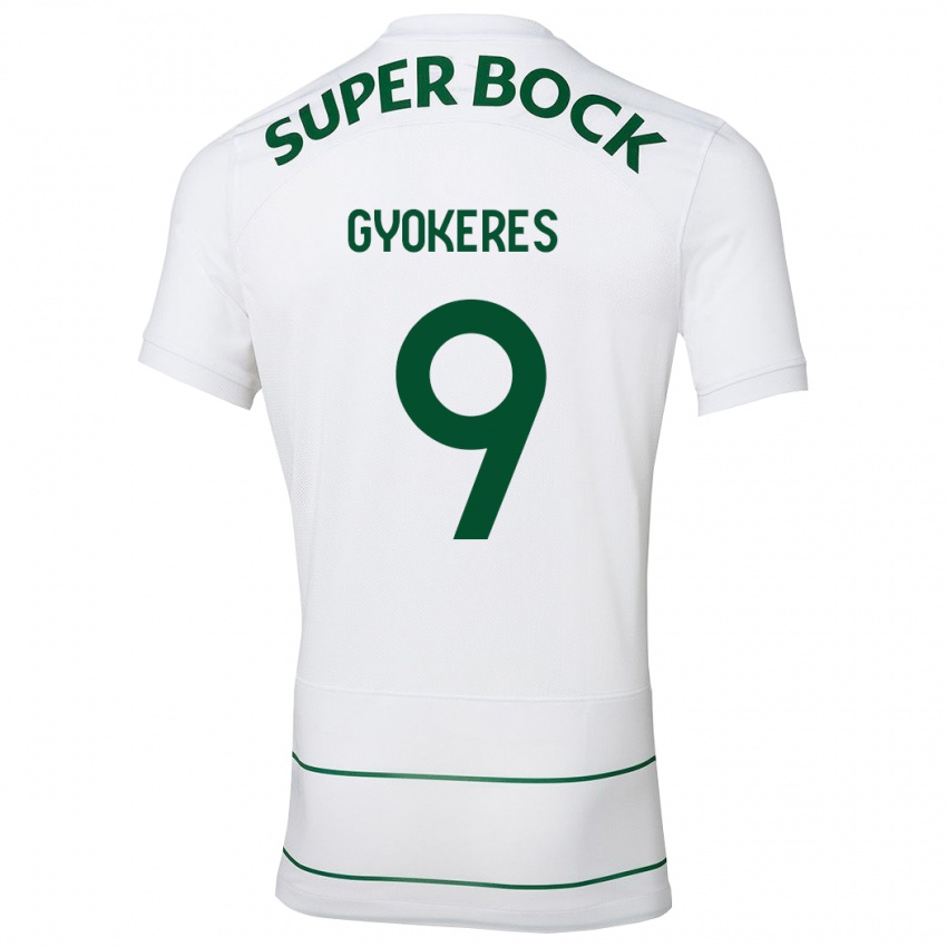 Niño Camiseta Viktor Gyökeres #9 Blanco 2ª Equipación 2023/24 La Camisa