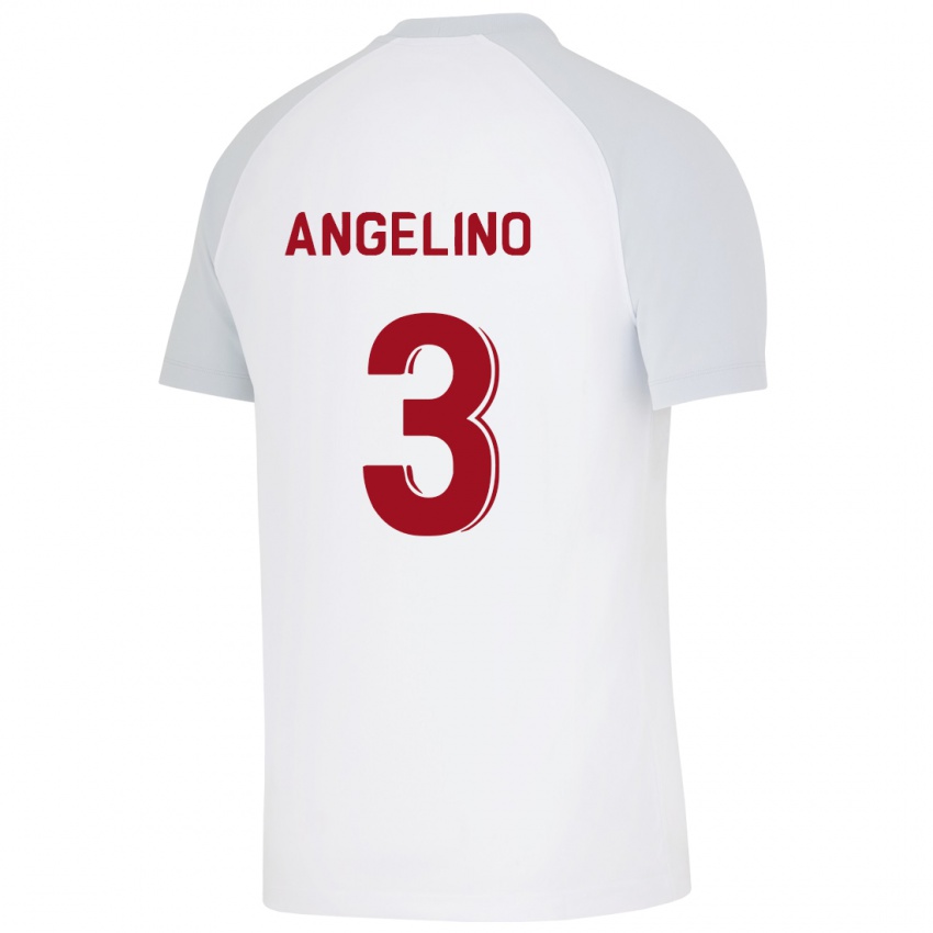 Niño Camiseta Angelino #3 Blanco 2ª Equipación 2023/24 La Camisa