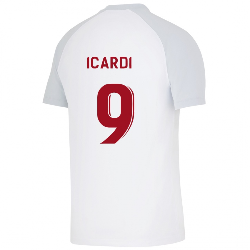 Niño Camiseta Mauro Icardi #9 Blanco 2ª Equipación 2023/24 La Camisa