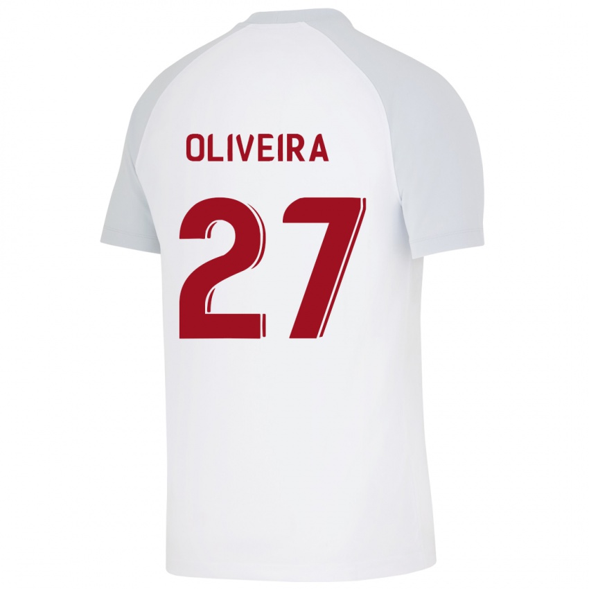 Niño Camiseta Sergio Oliveira #27 Blanco 2ª Equipación 2023/24 La Camisa