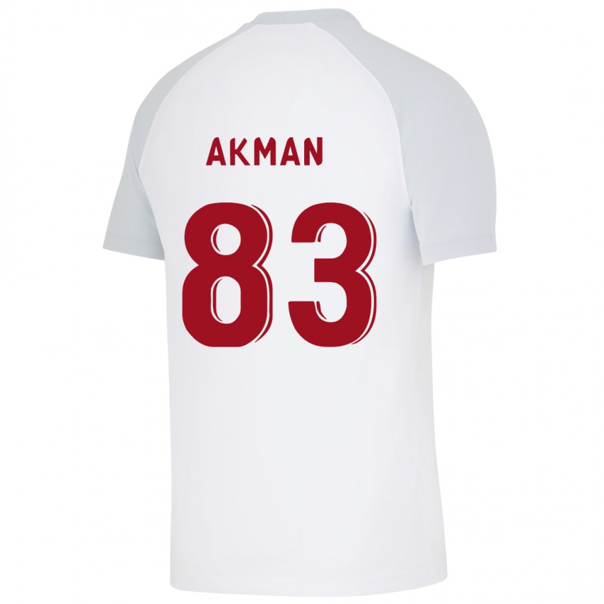 Niño Camiseta Efe Akman #83 Blanco 2ª Equipación 2023/24 La Camisa