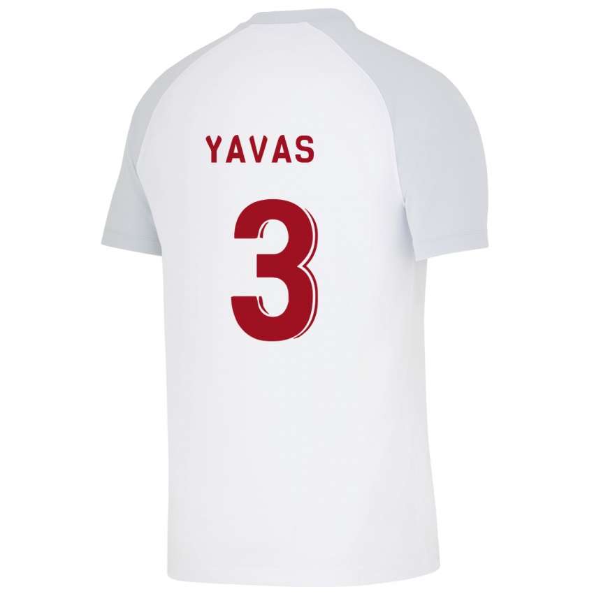 Niño Camiseta Arda Yavas #3 Blanco 2ª Equipación 2023/24 La Camisa