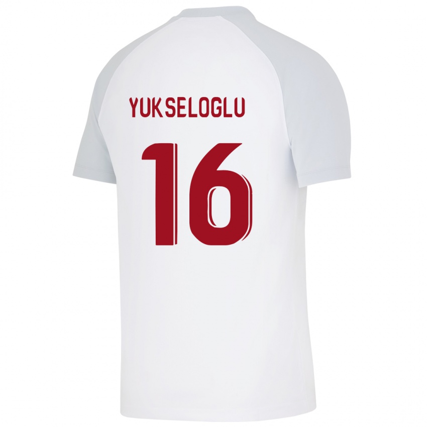 Niño Camiseta Ayaz Yükseloğlu #16 Blanco 2ª Equipación 2023/24 La Camisa