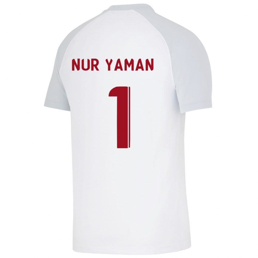 Niño Camiseta Gamze Nur Yaman #1 Blanco 2ª Equipación 2023/24 La Camisa