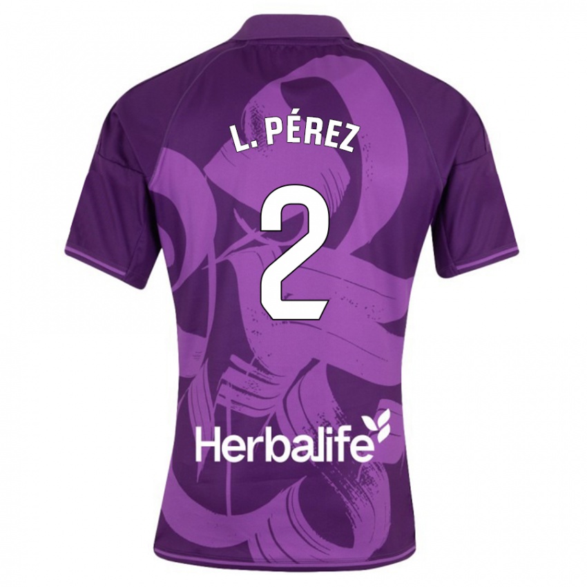 Niño Camiseta Luis Pérez #2 Violeta 2ª Equipación 2023/24 La Camisa