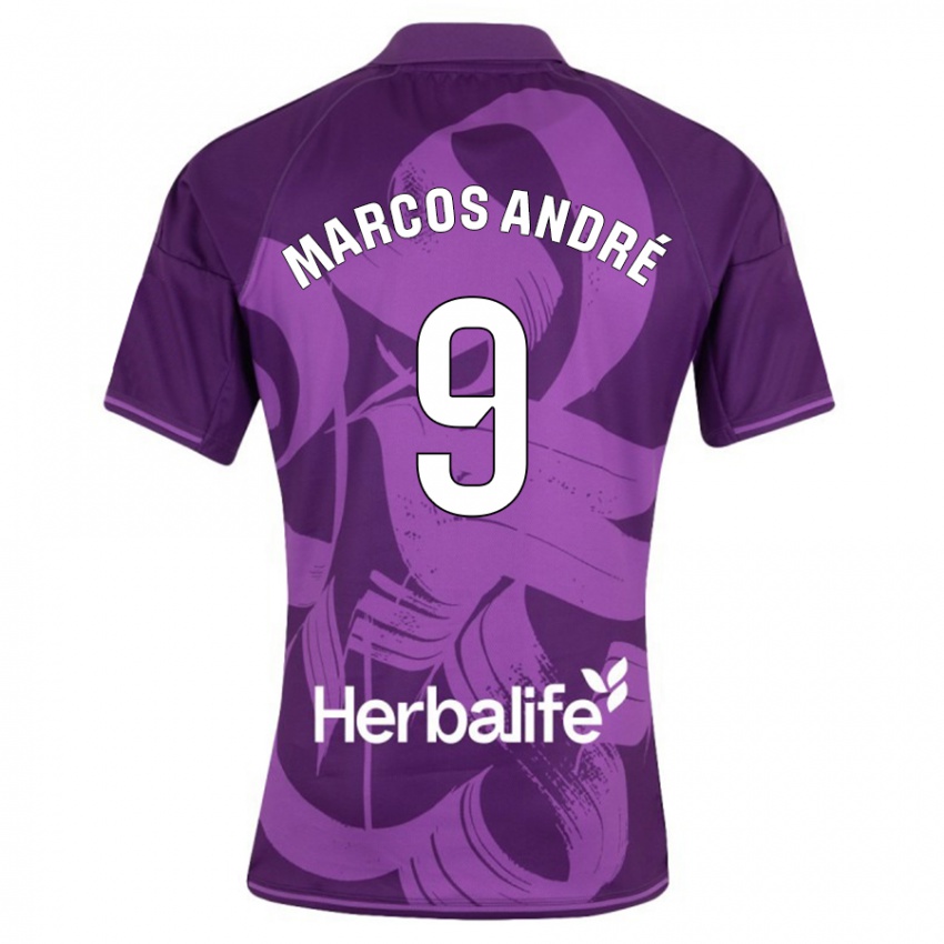Niño Camiseta Marcos André #9 Violeta 2ª Equipación 2023/24 La Camisa