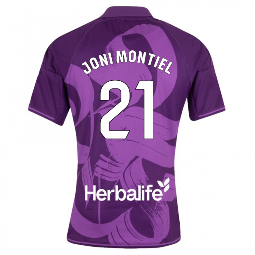Niño Camiseta Joni Montiel #21 Violeta 2ª Equipación 2023/24 La Camisa