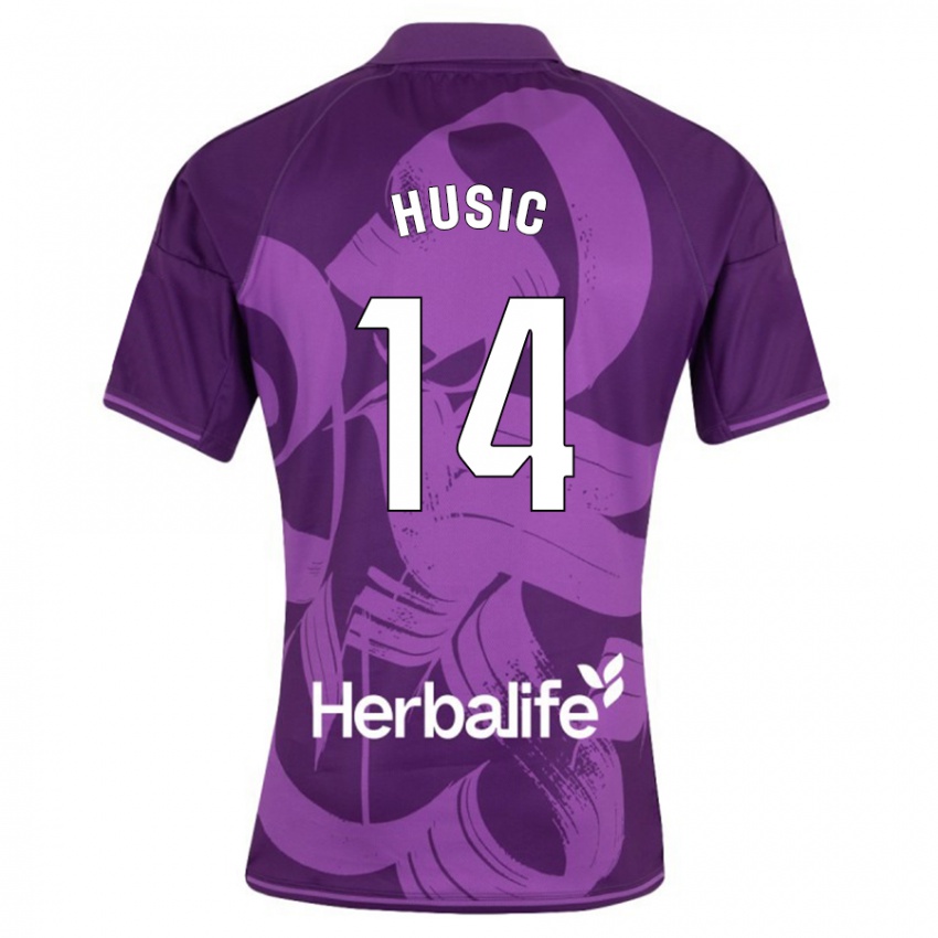 Niño Camiseta Salih Husic #14 Violeta 2ª Equipación 2023/24 La Camisa