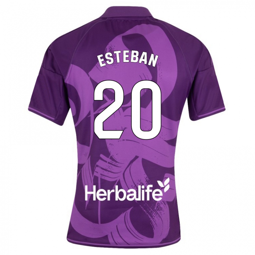 Niño Camiseta Sergio Esteban #20 Violeta 2ª Equipación 2023/24 La Camisa