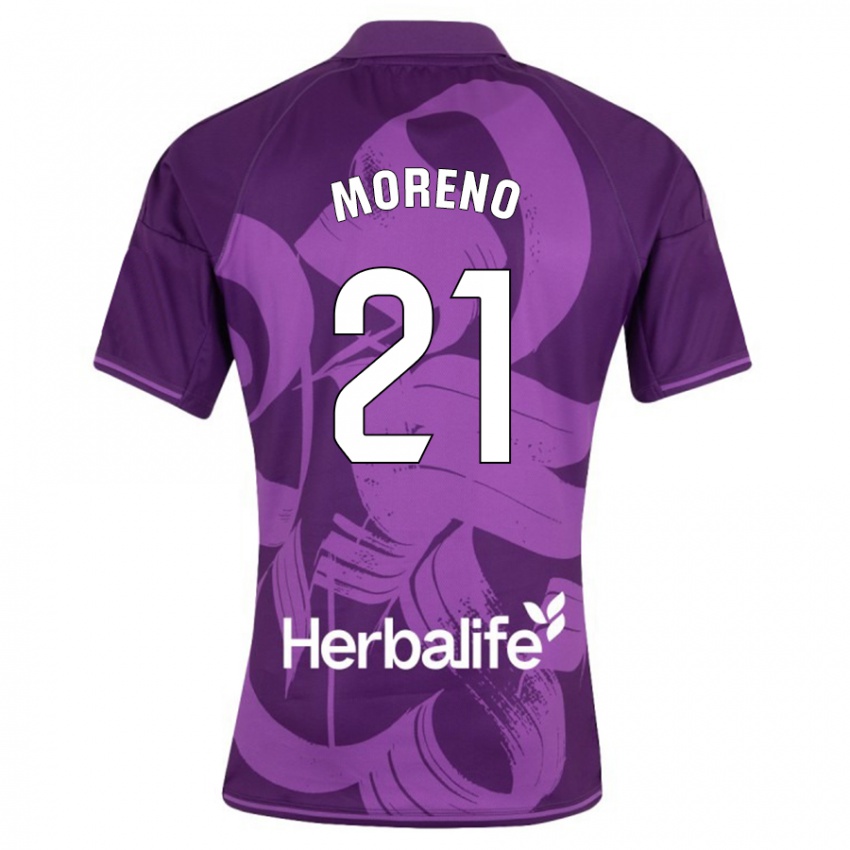 Niño Camiseta Xavi Moreno #21 Violeta 2ª Equipación 2023/24 La Camisa