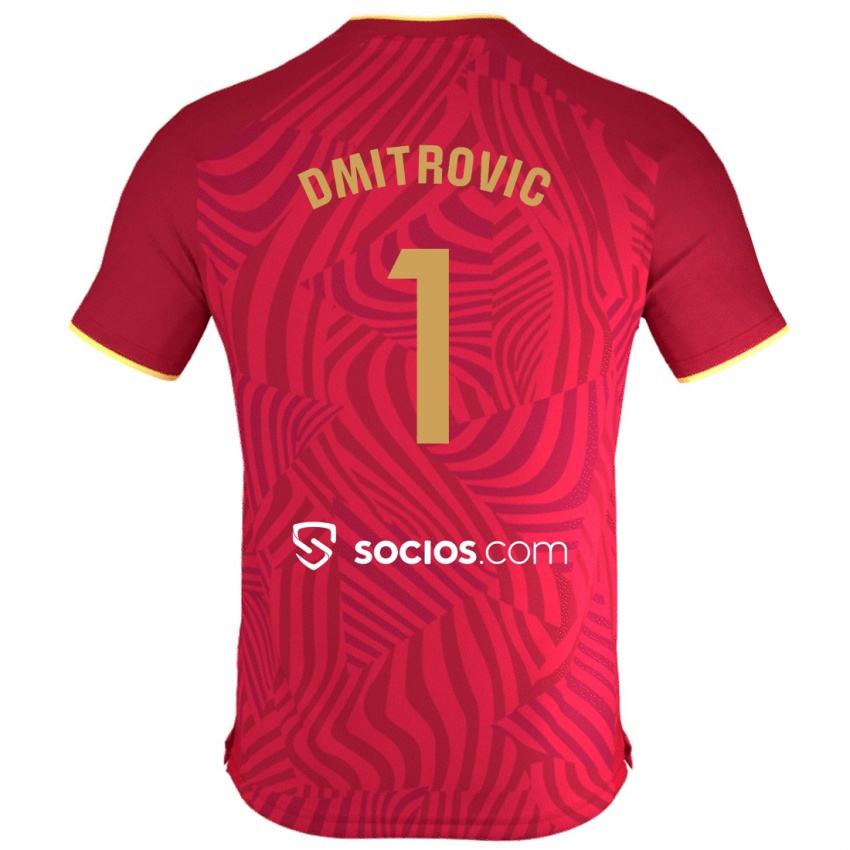 Niño Camiseta Marko Dmitrović #1 Rojo 2ª Equipación 2023/24 La Camisa