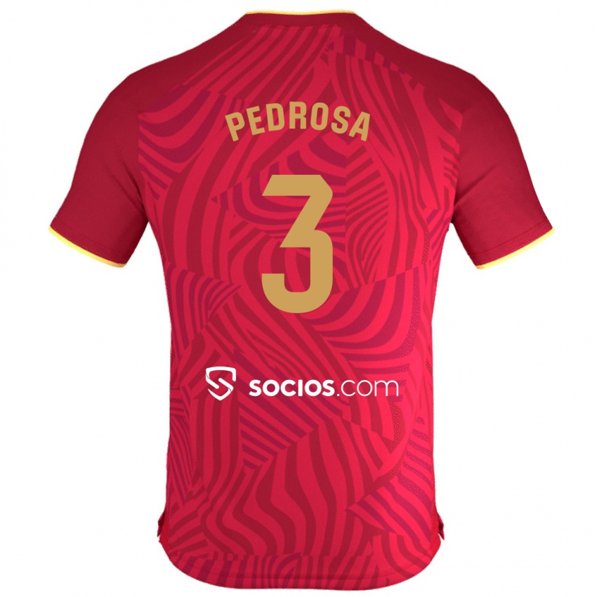 Niño Camiseta Adrià Pedrosa #3 Rojo 2ª Equipación 2023/24 La Camisa