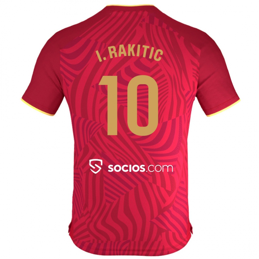 Niño Camiseta Ivan Rakitic #10 Rojo 2ª Equipación 2023/24 La Camisa