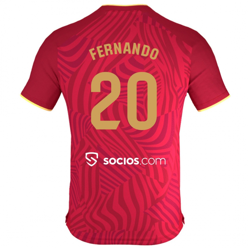 Niño Camiseta Fernando #20 Rojo 2ª Equipación 2023/24 La Camisa