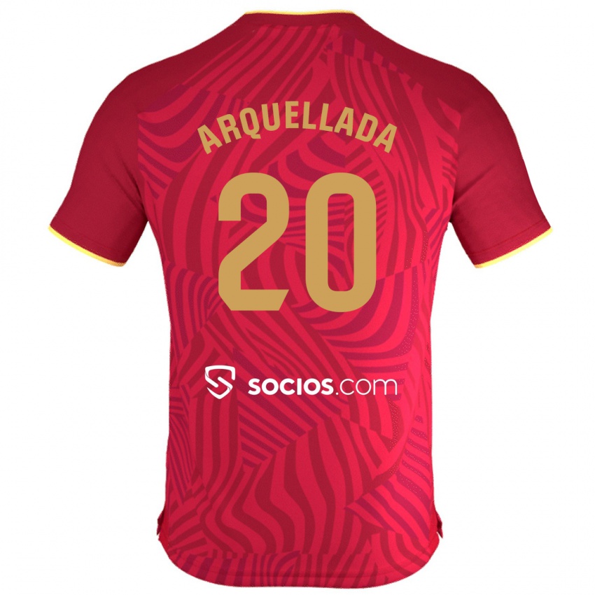 Niño Camiseta Álvaro Arquellada #20 Rojo 2ª Equipación 2023/24 La Camisa
