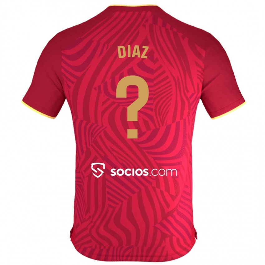 Niño Camiseta Álvaro Díaz #0 Rojo 2ª Equipación 2023/24 La Camisa