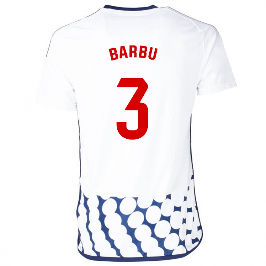 Niño Camiseta Álex Barbu #3 Blanco 2ª Equipación 2023/24 La Camisa