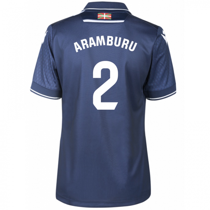Niño Camiseta Jon Aramburu #2 Armada 2ª Equipación 2023/24 La Camisa