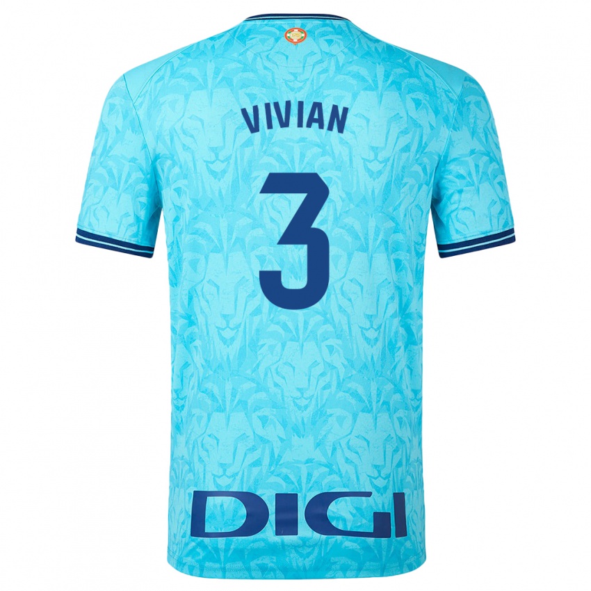 Niño Camiseta Dani Vivian #3 Cielo Azul 2ª Equipación 2023/24 La Camisa