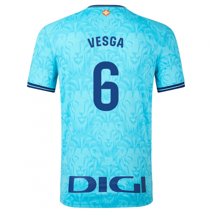 Niño Camiseta Mikel Vesga #6 Cielo Azul 2ª Equipación 2023/24 La Camisa