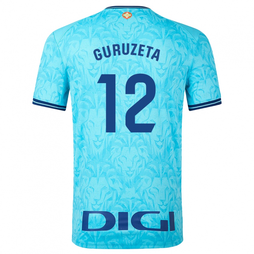 Niño Camiseta Gorka Guruzeta #12 Cielo Azul 2ª Equipación 2023/24 La Camisa