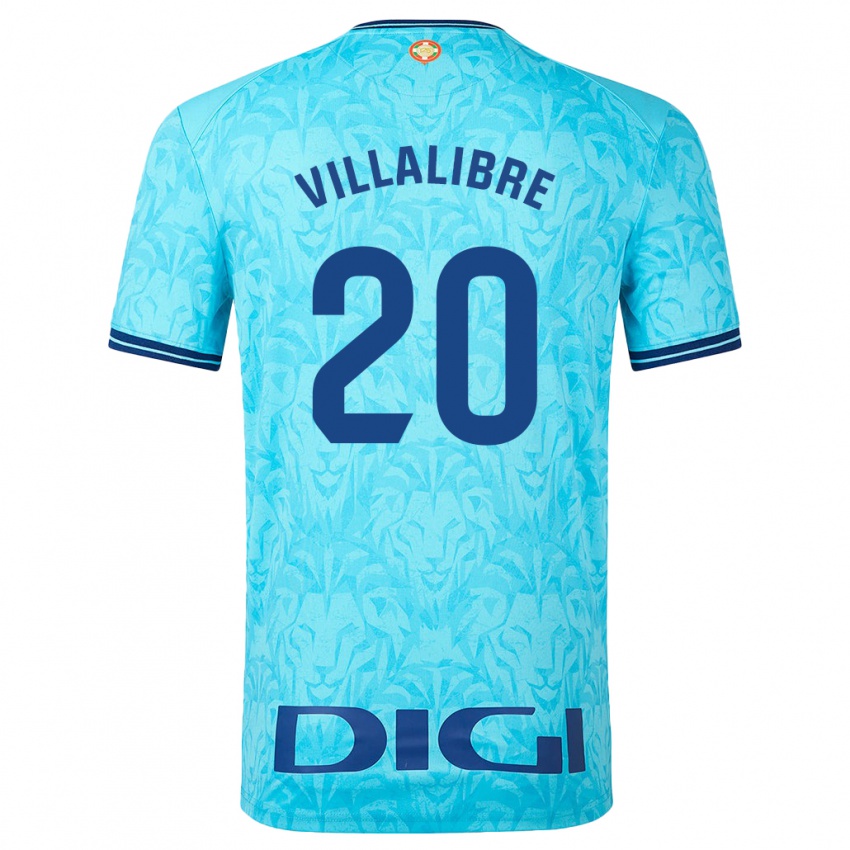 Niño Camiseta Asier Villalibre #20 Cielo Azul 2ª Equipación 2023/24 La Camisa