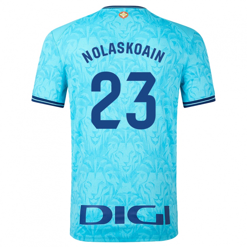 Niño Camiseta Peru Nolaskoain #23 Cielo Azul 2ª Equipación 2023/24 La Camisa