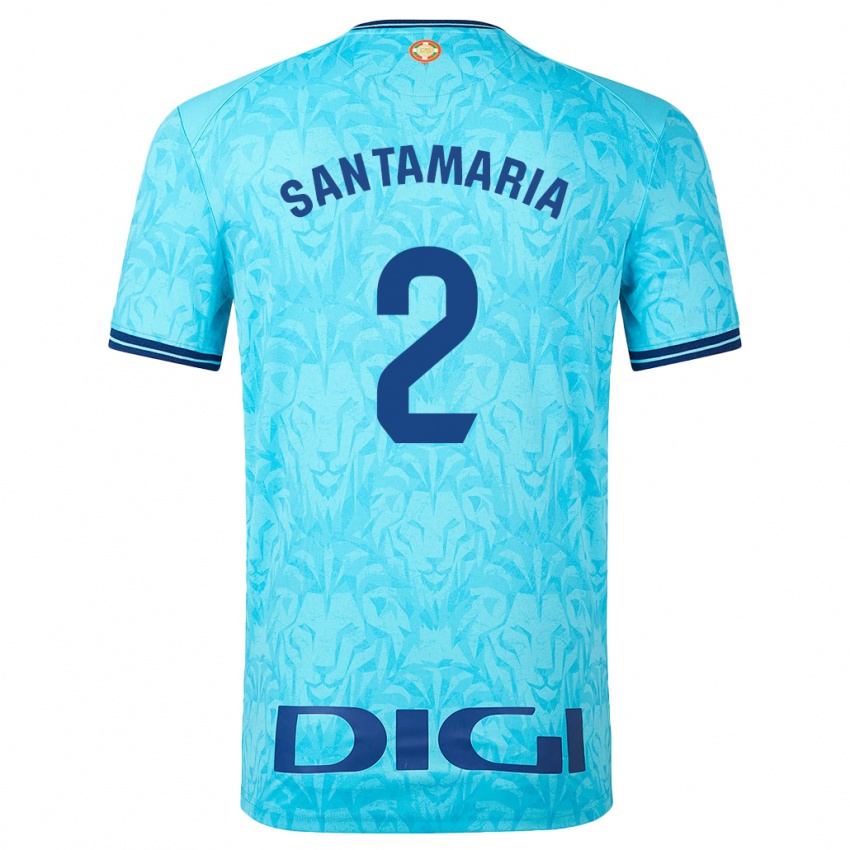 Niño Camiseta Unai Santamaría #2 Cielo Azul 2ª Equipación 2023/24 La Camisa