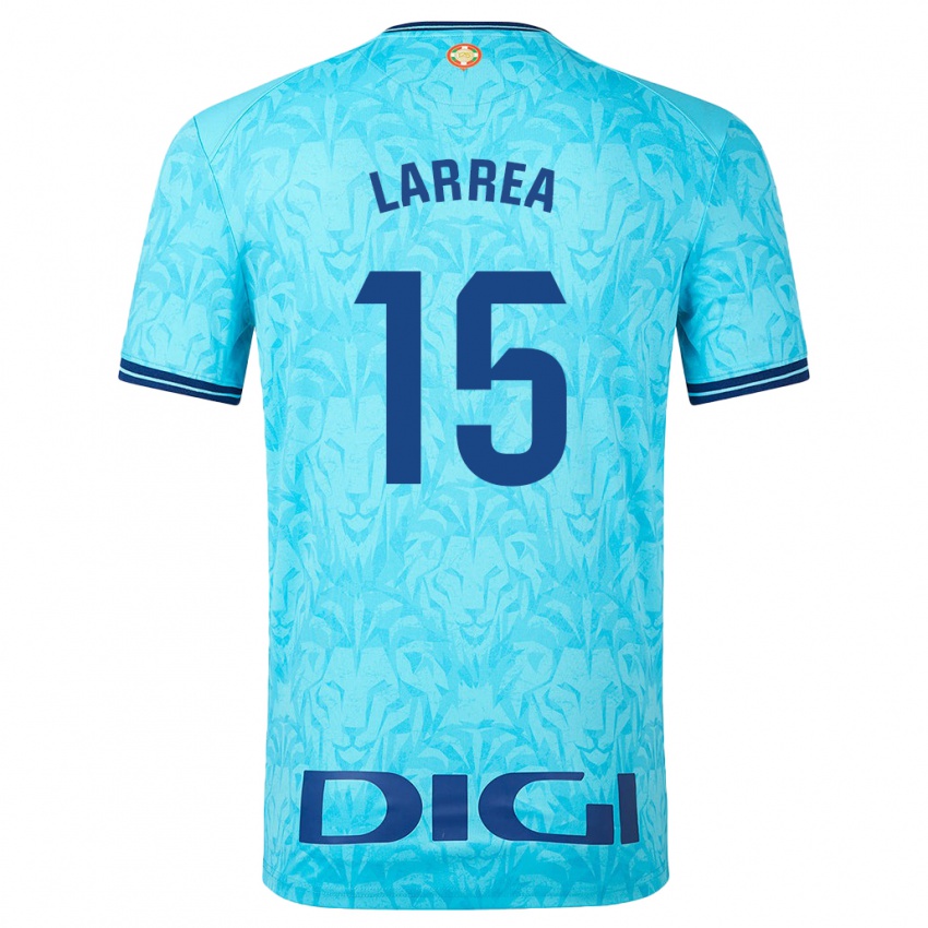 Niño Camiseta Beñat Larrea #15 Cielo Azul 2ª Equipación 2023/24 La Camisa