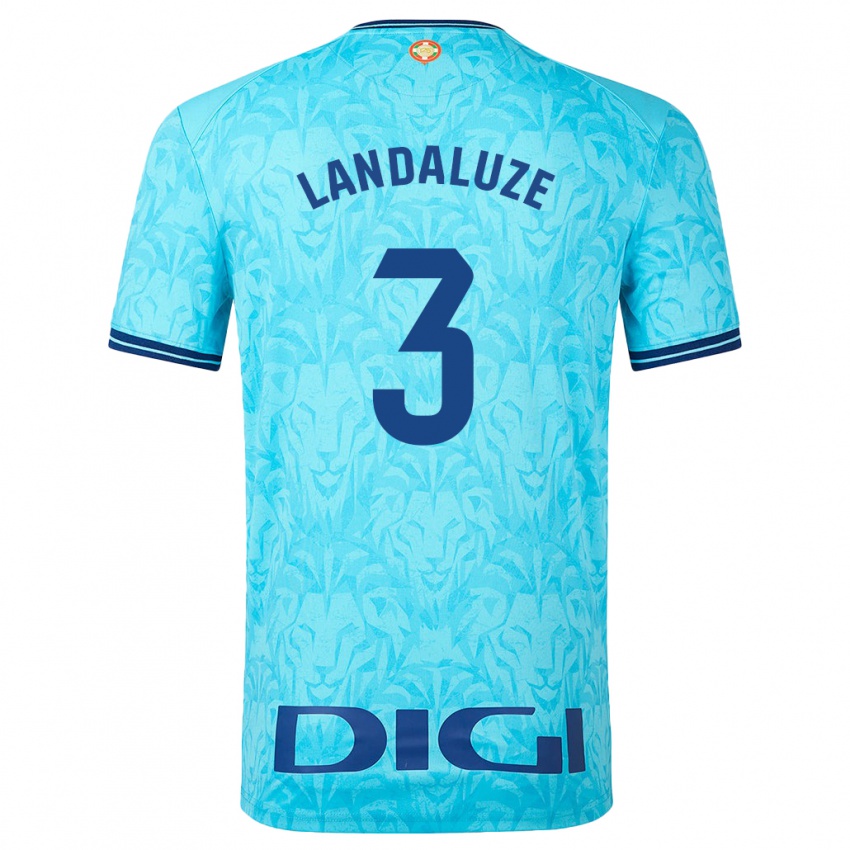 Niño Camiseta Naia Landaluze Marquínez #3 Cielo Azul 2ª Equipación 2023/24 La Camisa