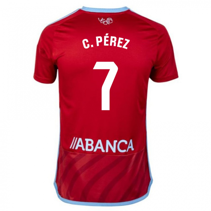 Niño Camiseta Carles Pérez #7 Rojo 2ª Equipación 2023/24 La Camisa