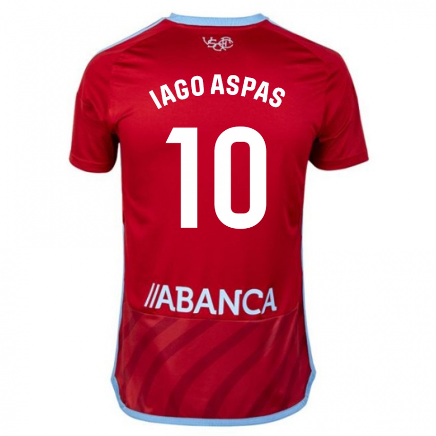 Niño Camiseta Iago Aspas #10 Rojo 2ª Equipación 2023/24 La Camisa
