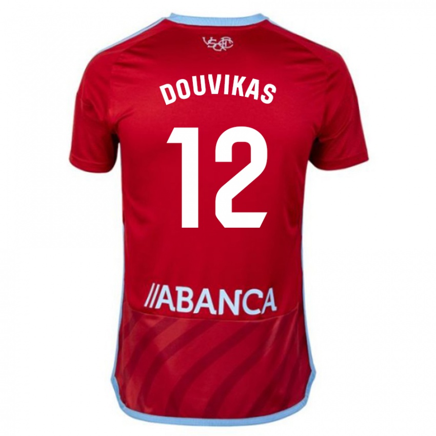 Niño Camiseta Anastasios Douvikas #12 Rojo 2ª Equipación 2023/24 La Camisa
