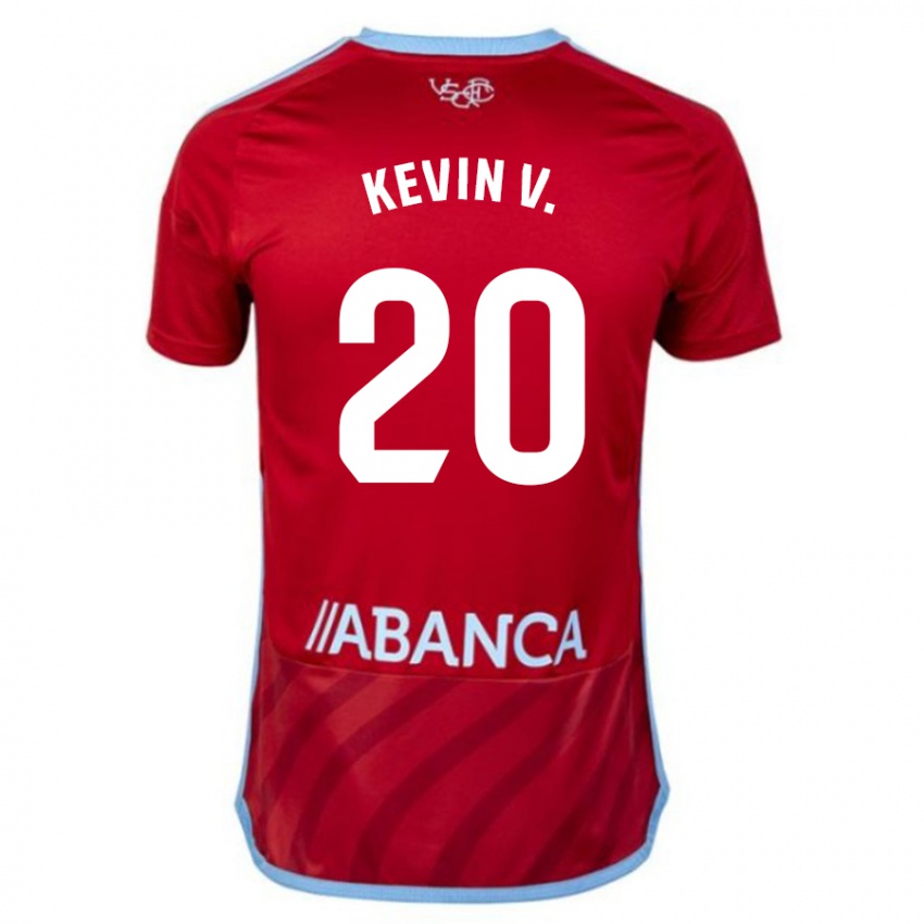 Niño Camiseta Kevin Vázquez #20 Rojo 2ª Equipación 2023/24 La Camisa