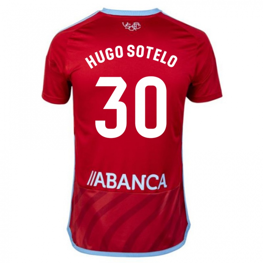 Niño Camiseta Hugo Sotelo #30 Rojo 2ª Equipación 2023/24 La Camisa