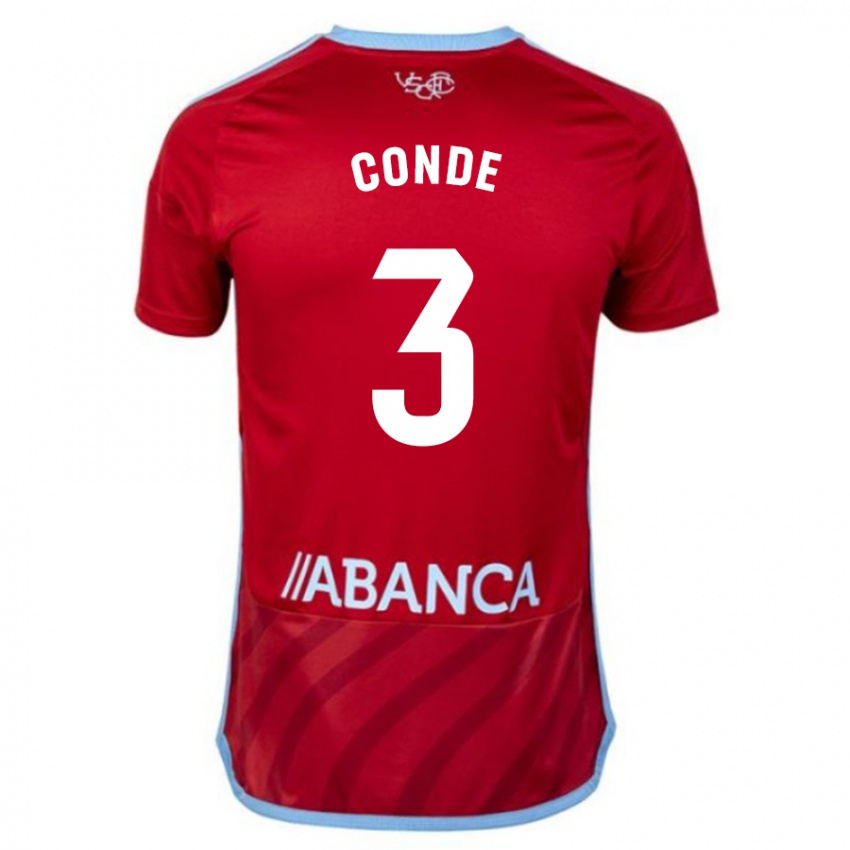 Niño Camiseta Martín Conde #3 Rojo 2ª Equipación 2023/24 La Camisa