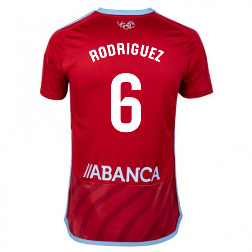 Niño Camiseta Damián Rodríguez #6 Rojo 2ª Equipación 2023/24 La Camisa