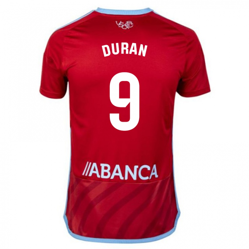 Niño Camiseta Pablo Durán #9 Rojo 2ª Equipación 2023/24 La Camisa