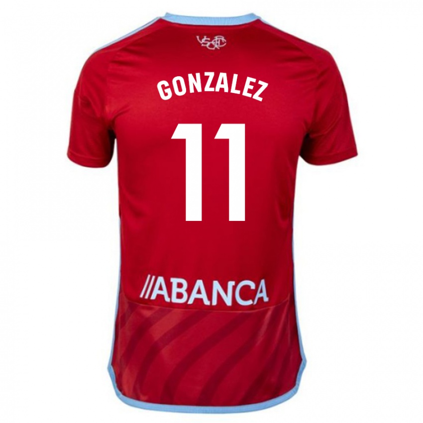 Niño Camiseta Alfon González #11 Rojo 2ª Equipación 2023/24 La Camisa