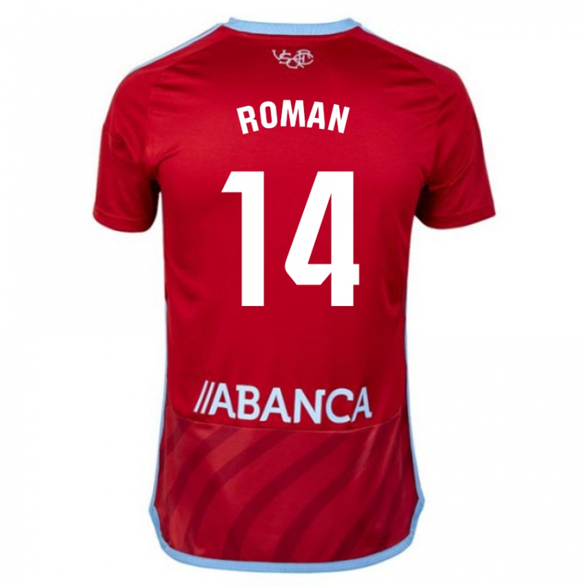 Niño Camiseta Miguel Román #14 Rojo 2ª Equipación 2023/24 La Camisa