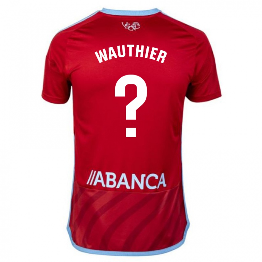 Niño Camiseta Hugo Wauthier #0 Rojo 2ª Equipación 2023/24 La Camisa