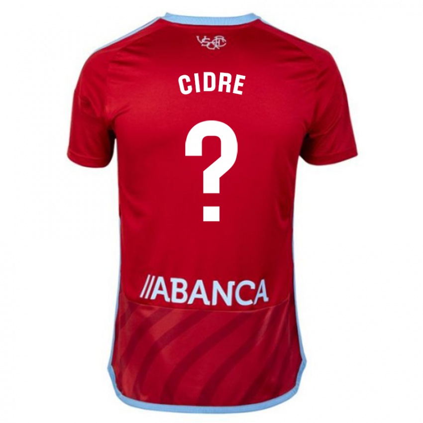Niño Camiseta Xavier Cidre #0 Rojo 2ª Equipación 2023/24 La Camisa