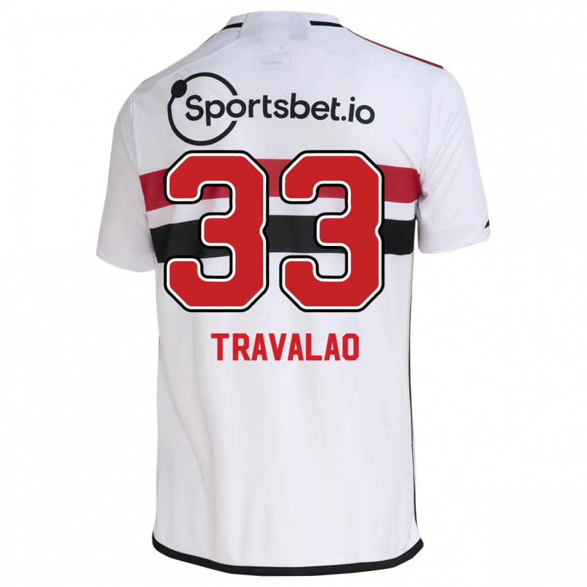 Hombre Camiseta Rafa Travalão #33 Blanco 1ª Equipación 2023/24 La Camisa