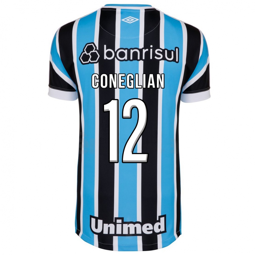 Hombre Camiseta Arthur Coneglian #12 Azul 1ª Equipación 2023/24 La Camisa