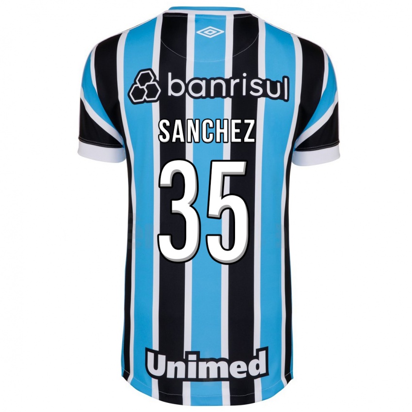 Hombre Camiseta Lari Sanchez #35 Azul 1ª Equipación 2023/24 La Camisa
