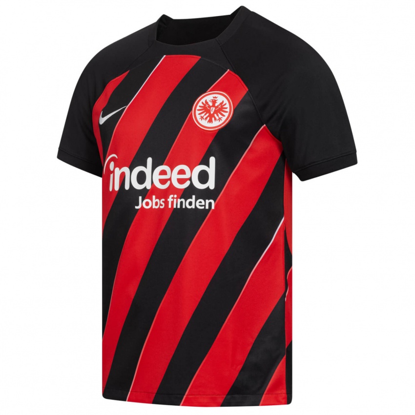 Hombre Camiseta Jens Petter Hauge #23 Negro Rojo 1ª Equipación 2023/24 La Camisa