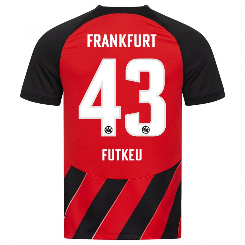 Hombre Camiseta Noel Futkeu #43 Negro Rojo 1ª Equipación 2023/24 La Camisa