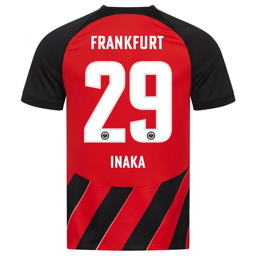 Hombre Camiseta Arthur Inaka #29 Negro Rojo 1ª Equipación 2023/24 La Camisa