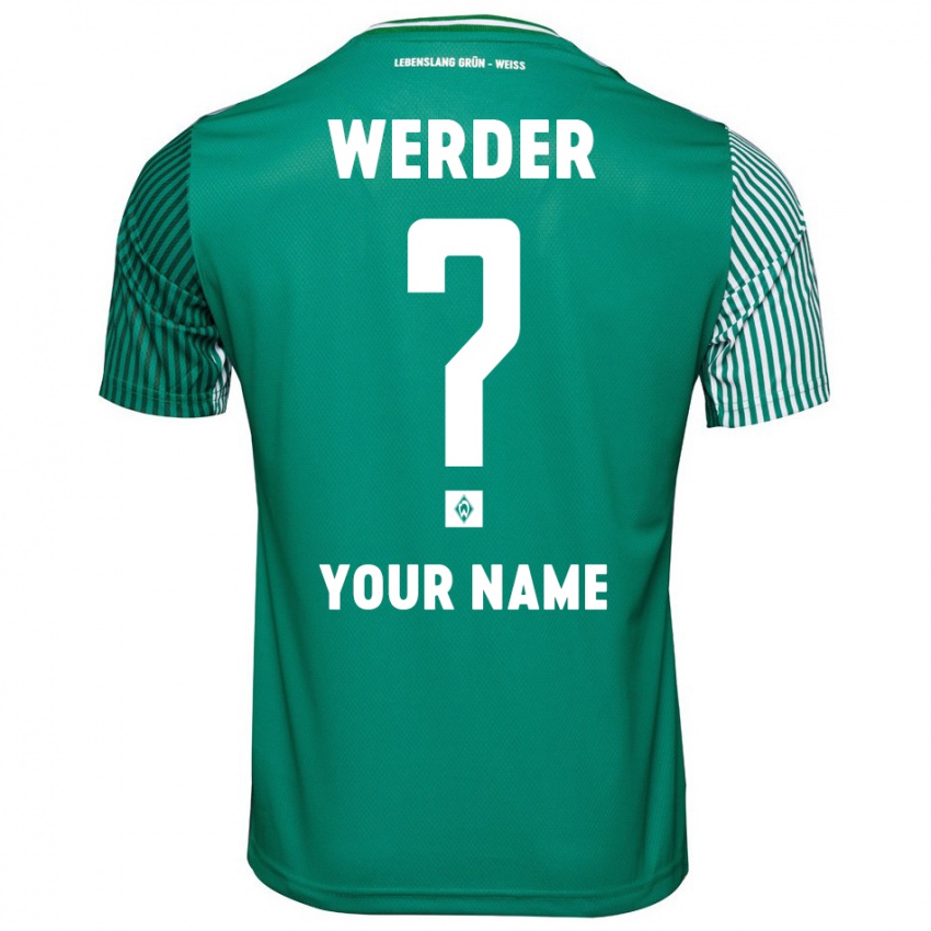 Hombre Camiseta Su Nombre #0 Verde 1ª Equipación 2023/24 La Camisa
